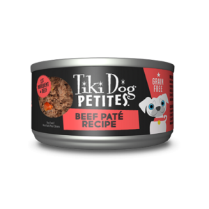 Tiki Dog Aloha Petites Wet Dog Food Paté Beef -3 Oz. Can