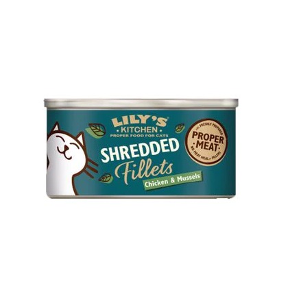 Lily’s Kitchen Shredded Fillets Chicken & Mussels in Broth Wet Cat Food (70g)