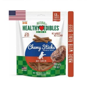 Nylabone Healthy Edibles Chewy Sticks Beef Flavor 12 OzNylabone Healthy Edibles Chewy Sticks Beef Flavor 12 Oz