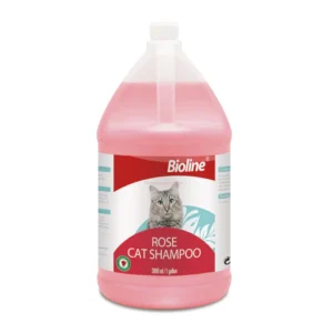 Bioline Rose Cat Shampoo in a large 3.8L bottle, offering gentle cleansing with a delicate and refreshing rose fragrance for your cat.