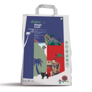 Bioline Magic Coco Coconut Cat Litter 6L, a natural and eco-friendly choice for a clean and fresh litter box.